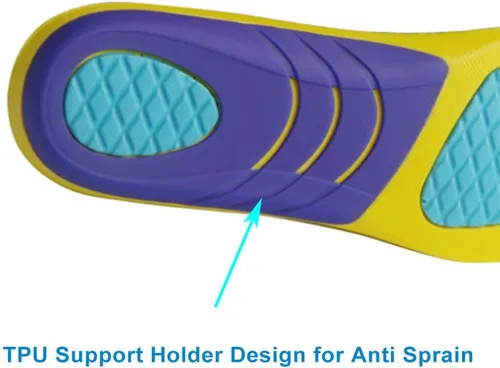 Vista 6 de VSUDO Plantillas deportivas con soporte de arco, inserciones de zapatos de absorción de impactos para hombres o mujeres, plantillas atléticas