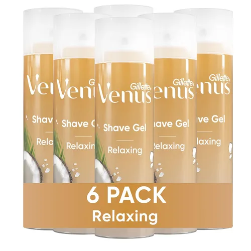 Vista 8 de Gillette Venus Gel de afeitado perfumado de mango e hibisco, crema de afeitar para mujer, 7 onzas, paquete de 6 (42 onzas en total)