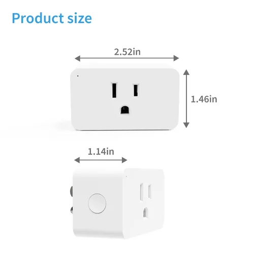 Vista 6 de Smart Dimmer Plug, 2.4G Wi-Fi regulable Smart Plug, interruptor de 2 vías, control de voz, blanco App Remote Control, No Hub Required, Set