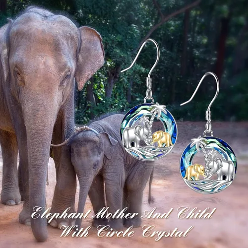 Vista 48 de POPKIMI Bonitos aretes colgantes de animales, joyería de animales, regalos de cumpleaños y Navidad para mujeres, aretes de ópalo de cristal de plata