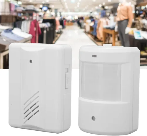 Vista 3 de Alarma inalámbrica para entrada de vehículos, sensor de movimiento infrarrojo, sistema de alerta de seguridad con receptor de timbre resistente a