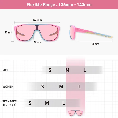 Vista 7 de MARS Lifestyle Gafas de sol polarizadas al aire libre UV400 Anti-agua de mar Mujeres Hombres Adulto Adolescente Correr Pesca Deportes