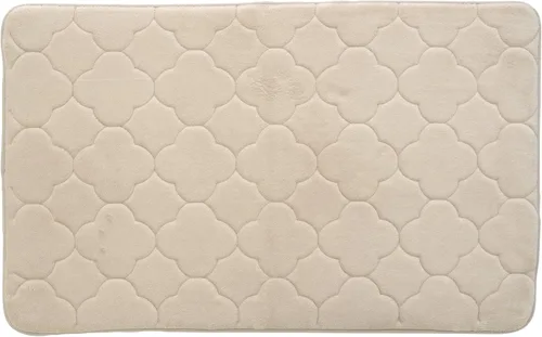 Vista 3 de Tapete de baño de espuma viscoelástica bordada con tecnología Water Shield, 17 x 24 pulgadas, angora