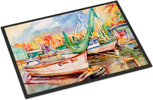 Vista 67 de Caroline's Treasures JMK1017JMAT - Tapete de caza de rana garza azul, 24 x 36 pulgadas, tapete para puerta delantera, interior y exterior