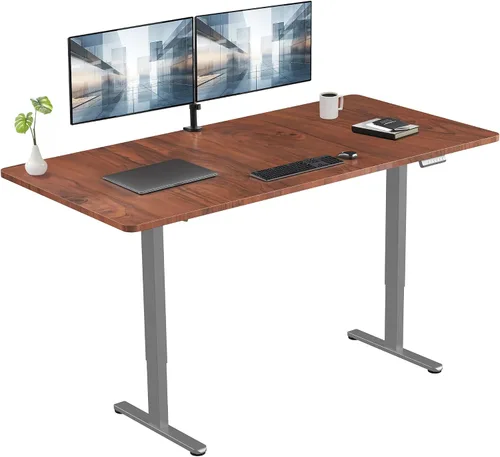 Vista 77 de VIVO DESK-KIT-E2B1B - Escritorio eléctrico de pie con motor doble, ajuste de altura de memoria, serie E2B, marco negro superior negro, DESK-KIT-E2B1B