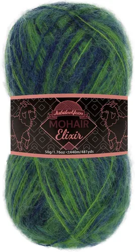 Vista 104 de JubileeYarn Mohair Elixir Yarn - 50g/Skein Baby Wool Blend - Cosmopolitan - 1 Skein