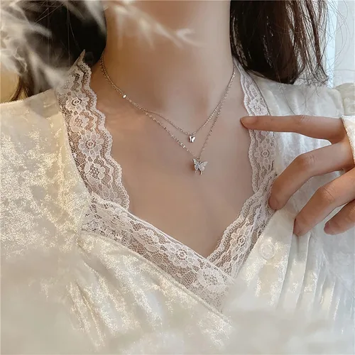 Vista 6 de XIANGLIANG Collar multicapa para mujer, colgante de varias capas, collares y collares para mujer, joyería de disfraz