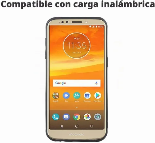 Vista 3 de Funda de teléfono para Motorola Moto E5 Plus Slim Soft Rubber Case Mujeres Negro