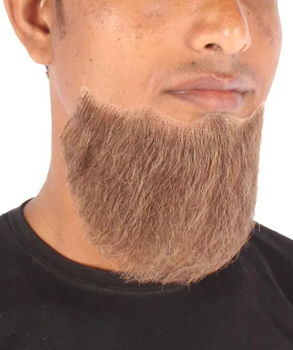 Vista 4 de HPO Hombres Cabello humano Barba Cosplay Pelo Facial (marrón)