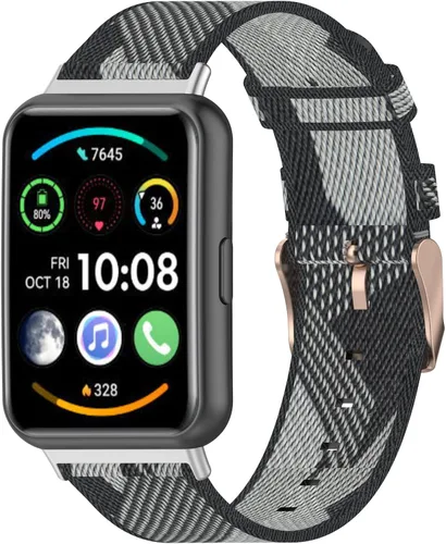 Vista 9 de Senter Correas de repuesto de nailon suave de liberación rápida para Huawei Watch Fit 2 Smart Watch