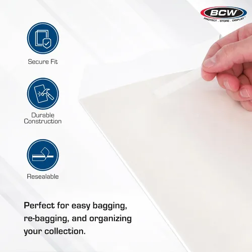 Vista 4 de BCW Current - Bolsas y tableros de cómics resellables prefabricados, fundas modernas para cómics (paquete de 50)