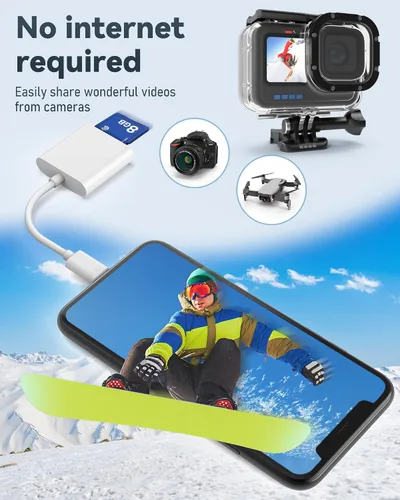 Vista 6 de Lector de tarjetas SD USB-C, adaptador SD/MicroSD de doble ranura