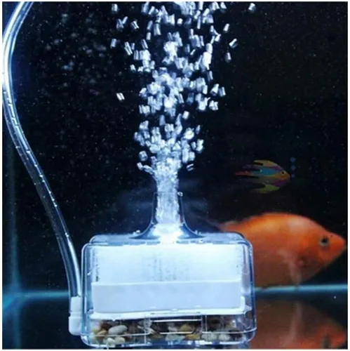 Vista 11 de Filtro de esponja para acuario, filtro pequeño silencioso para acuarios de 1 a 20 galones, desmontable con carbón activado y piedra de aire azul