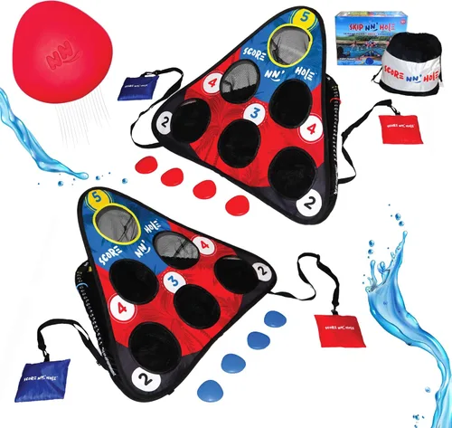 Vista 10 de SKIP NN' HOLE Stonne Skipping Meets Pool Cornhole Game - para todas las edades