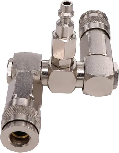 Vista 7 de Accesorios de divisor de manguera de aire de 2 vías,Conector de manguera de aire de resistencia a alta presión, Diseño giratorio de 360
