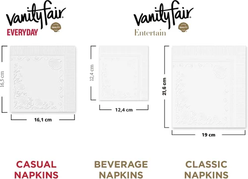 Vista 6 de Vanity Fair Everyday Servilletas, 100 Count Servilletas de papel