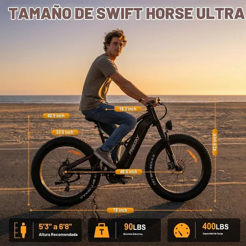 Vista 9 de FREESKY Bicicleta eléctrica para adultos, motor BAFANG de 4000W, batería LG Negro clásico