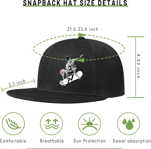 Vista 2 de Sombreros Snapback para hombre, sombreros de ala plana para mujer, sombrero ajustado con calavera, gorra de béisbol para adultos, gorra de béisbol