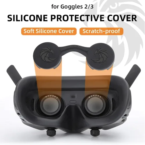 Vista 2 de Cubierta acolchada para lentes DJI 3 y gafas 2, funda protectora de silicona a prueba de polvo compatible con G2 Avata2 / Flip G3 VR accesorios