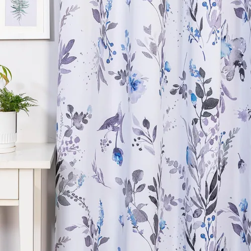 Vista 9 de MYSKY HOME Cortinas florales para puerta francesa de 40 pulgadas de largo, juego de 2 cortinas opacas de privacidad con bolsillo para barra A-verde