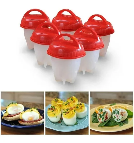 Vista 3 de Silicona Para Huevo Egg Boil Cocina Huevos Sin Cascara caja