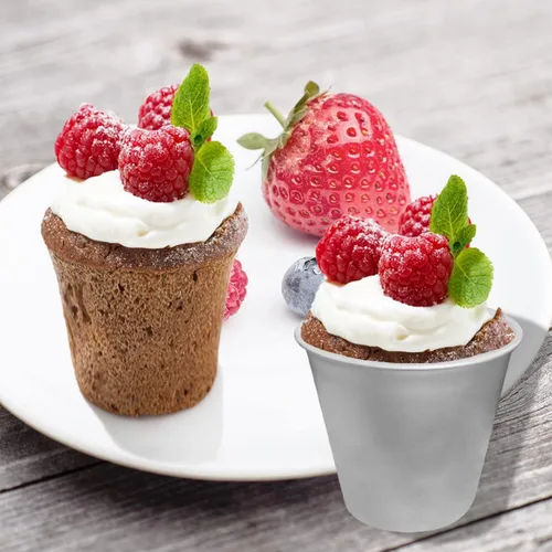 Vista 4 de FRIGIIRE 6 vasos individuales antiadherentes Popovers de chocolate fundido