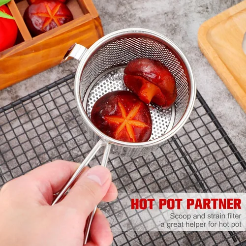 Vista 6 de Cesta de pasta para hervir pasta, olla con colador, cesta para blanquear fideos, fina para espaguetis