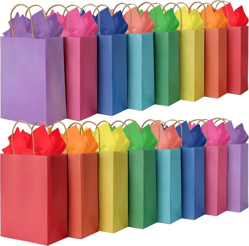 Vista 12 de BLEWINDZ - 32 bolsas de regalo pequeñas con 32 pañuelos de 8.7 x 6.3 x 3.2 01-8cols-S