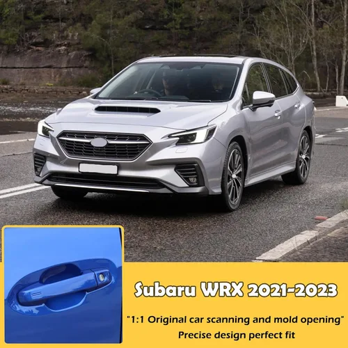 Vista 6 de CHEAYAR Cubierta de fibra de carbono para manija de puerta exterior de automóvil compatible con Subaru WRX 2022-2023, borde de cubierta inteligente