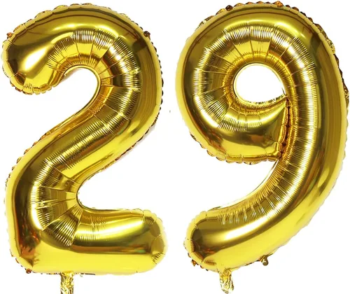 Vista 33 de Globos digitales dorados de 40 pulgadas, con número 10, globos de helio para decoraciones de fiesta de cumpleaños y suministros para decoración