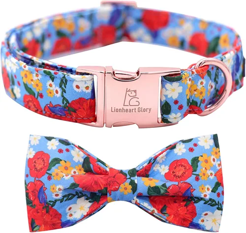 Vista 36 de Lionheart glory Collar de perro con bandera estadounidense, collar de lazo para perro del 4 de julio, resistente y ajustable, patriótico