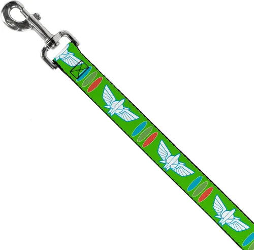 Vista 2 de Correa para perro Toy Story Buzz Lightyear Bounding Space Ranger Logo Botones 4 pies de largo 1.0 pulgadas de ancho