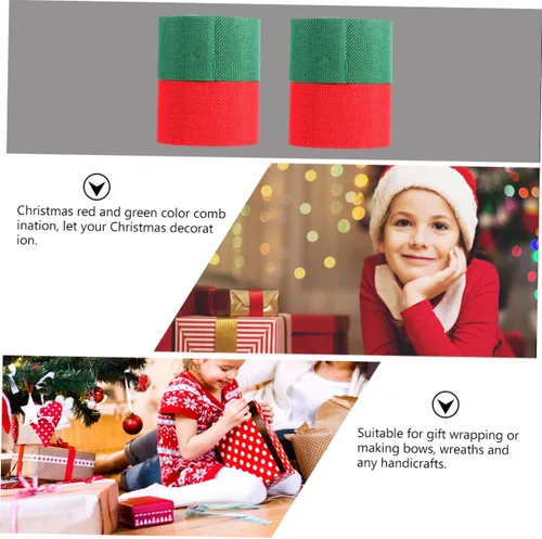 Vista 9 de ABOOFAN 3sets 32.8 ft Navidad cinta linenette embalaje embalaje embalaje bricolaje manualidades 5 estilos 2rolls*3