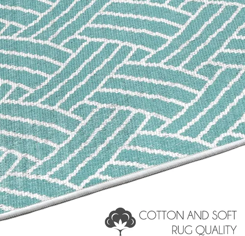 Vista 5 de SUSSEXHOME Sisal Collection - Alfombra de pasillo de pelo bajo resistente de 2 x 3 pies, alfombra ultrafina y antideslizante, alfombra