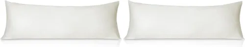 Vista 9 de Leeden - Funda de almohada de algodón para el cuerpo de 800 hilos, ultrasuave y transpirable para adultos, cierre de sobre, 21 x 54 pulgadas