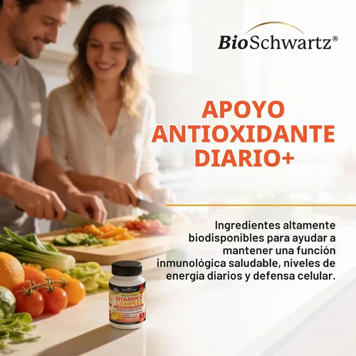 Vista 6 de Vitamina C - cápsulas de 1000 mg con zinc, escaramujo y bioflavonoides - Suplemento de apoyo inmune con 10 veces el poder de la vitamina C - Acorta