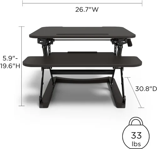 Vista 6 de Union & Scale Staples Flexfit - Elevador de escritorio ajustable de 27 pulgadas, negro, paquete de 2 (UN44901-CCVS)