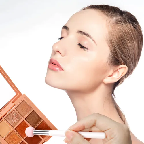 Vista 4 de 6 esponjas de maquillaje para base, hongos, esponja con asa, corrector de polvo, aplicador, brocha para sombra de ojos para mujeres y niñas Rosa