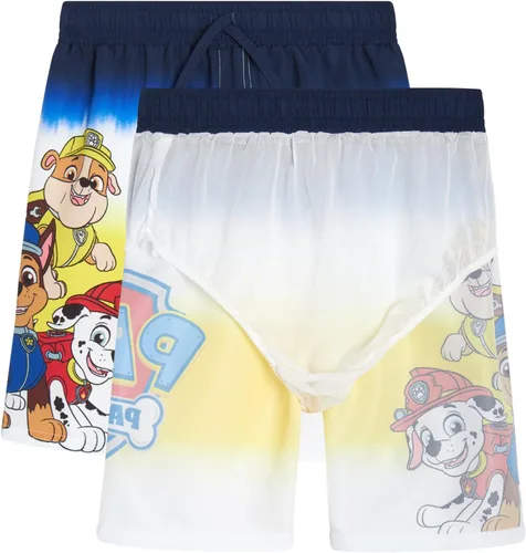 Vista 5 de Nickelodeon Paw Patrol UPF 50+ - Conjunto de protección contra erupciones para niños, Chase, Marshall camiseta de natación y trajes de baño (2T-7)