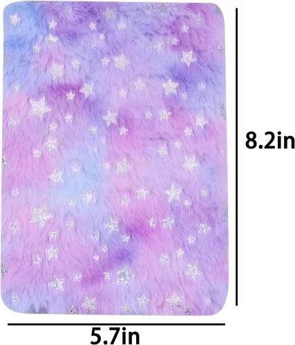 Vista 14 de ZGMYC Kids Cute Cat Diary Journal Fuzzy Plush Notebook Writing Planner for School Office Supplies, 160 Pages