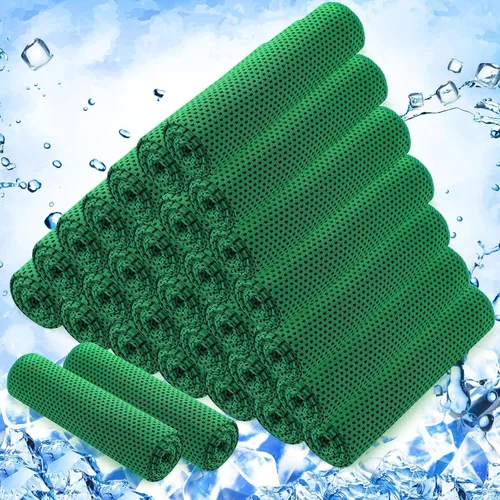 Vista 32 de Hosuly Paquete de 30 Toallas Refrescantes, 40"x12" Hielo Transpirables Suaves Frías Paño de Sudor Microfibra Paños de Entrenamiento para Gimnasio