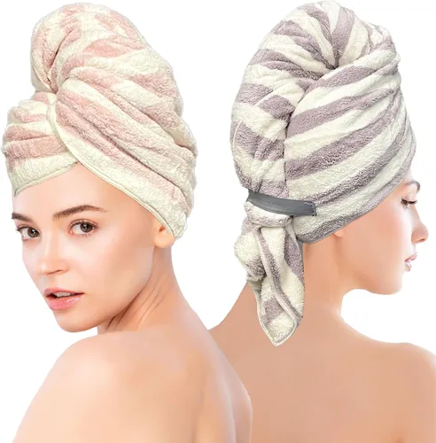 Vista 14 de Chloven Jumbo - Toalla de microfibra grande para cabello grueso para mujer