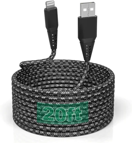 Vista 11 de Cable USB C a USB C de 20 pies, carga rápida de 240 W, datos de 20 Gbps Cable USB C a USB C de 240 W y 20 pies (negro)