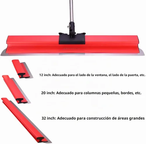 Vista 3 de Cuchilla para paneles de yeso con mango de extensión, cuchillas de 12 pulgadas, 20 y 32 pulgadas con 2 cuchillas de 0.012 in, tapas de extremo