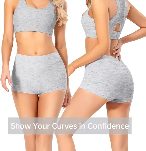 Vista 5 de Migbean Ropa interior de cintura alta para mujer, ropa interior para mujer, bragas para mujer, ropa interior de talla grande para mujer, bragas