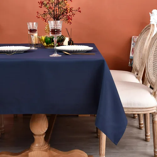 Vista 16 de MEANMOY Mantel cuadrado de poliéster lavable, resistente al agua y a las manchas, de 210 GSM, de 54 x 54 pulgadas, mantel de mesa rectangular sin
