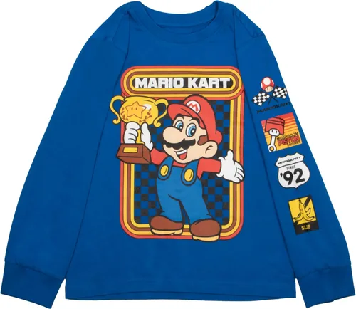 Vista 3 de Nintendo Super Mario Kart Race - Camiseta de manga larga para niños, paquete de 3 unidades para niños y niños pequeños