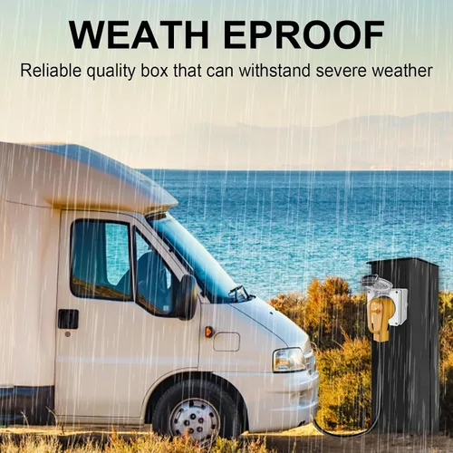 Vista 6 de Caja de toma de corriente de 50 amperios, NEMA 6-50R, receptáculo de soldador EV de 250 voltios Heavy Duty, Outdoor Weatherproof, with Waterproof