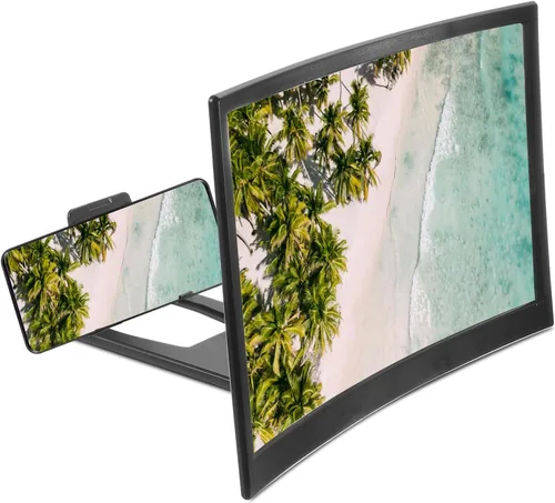 Vista 4 de MECCANIXITY Lupa de pantalla de 12 pulgadas para teléfono celular, proyector de aumento 3D HD, soporte amplificador de pantalla para todos