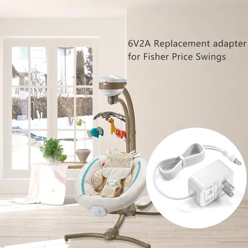 Vista 3 de VHBW Fisher Price - Cable adaptador de columpio de 6 V para Fisher Price Ingenuity Cradle Swing, Rainforest Cradle Swing, Butterfly Ocean Wonders